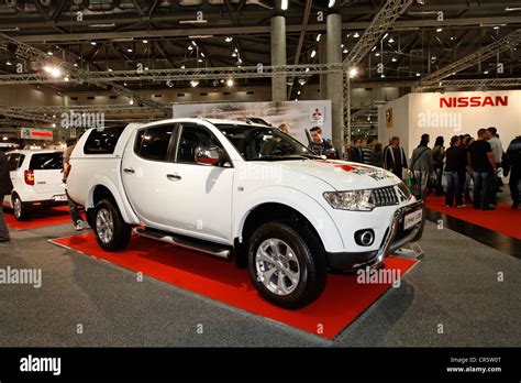 Mitsubishi L200 off-road vehicle on display at the Vienna Auto Show 2012, car show, Vienna ...