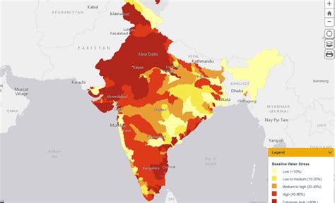 Water Stress Map Of India