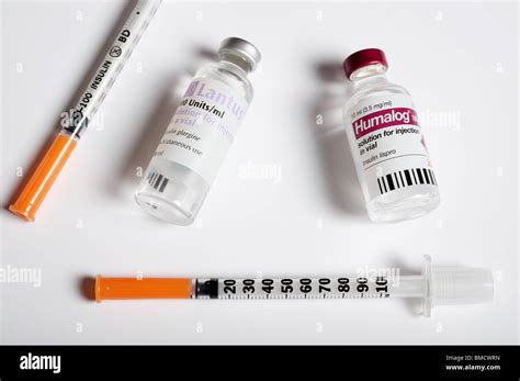 Humalog and Lantus fast and slow reacting insulin Stock Photo - Alamy