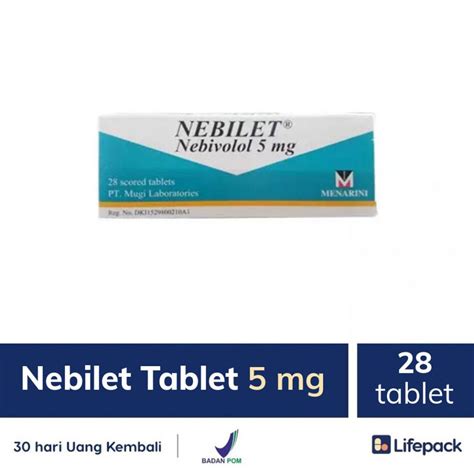 Nebilet Tablet 5 mg - 28 tablet - Obat Hipertensi | Lifepack.id