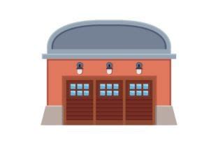 Garage for Car Vector. Cartoon Drawing O Graphic by pch.vector ...