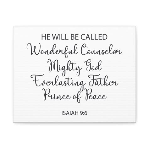 Scripture Walls Prince Of Peace Isaiah 9:6 Bible Verse Canvas Christian ...