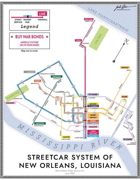 New Orleans Streetcar Map Printable - Printable Templates