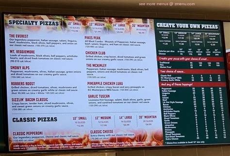 Online Menu of Mountain Mike's Pizza Restaurant, Fountain Valley, California, 92708 - Zmenu