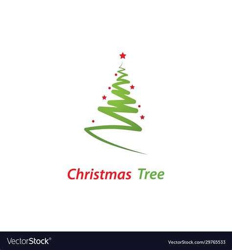 Christmas tree logo Royalty Free Vector Image - VectorStock