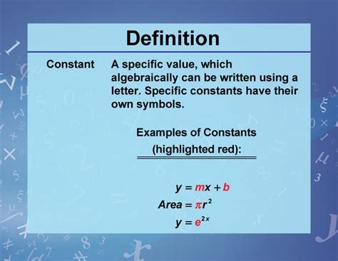 What Is A Constant