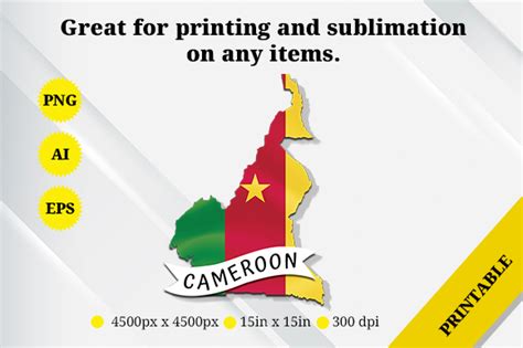 Cameroon Map Flag Graphic by Rahallus Ntx · Creative Fabrica