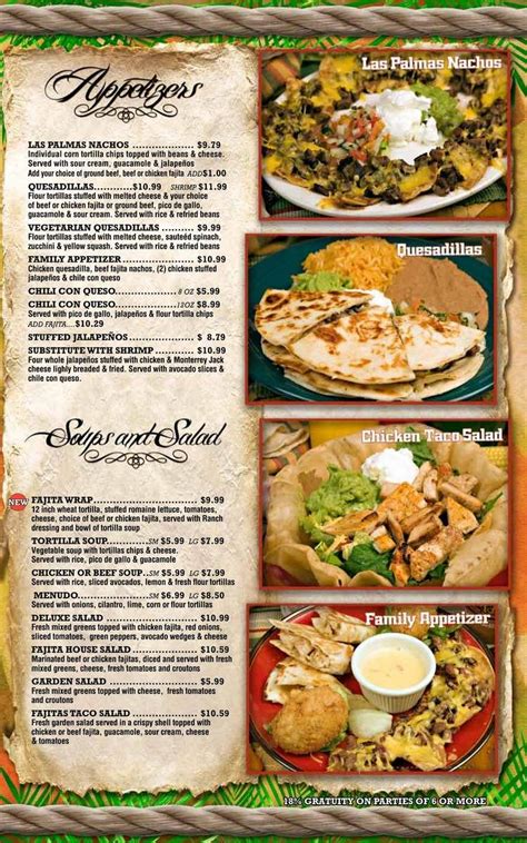 Online Menu of Las Palmas Mexican Cafe, Victoria, TX