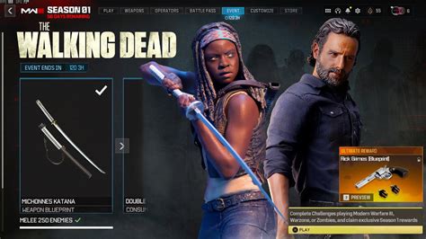 MW3 The Walking Dead EVENT! (Rick Grimes & Michonne Operators, Challenges &...) - Modern Warfare ...