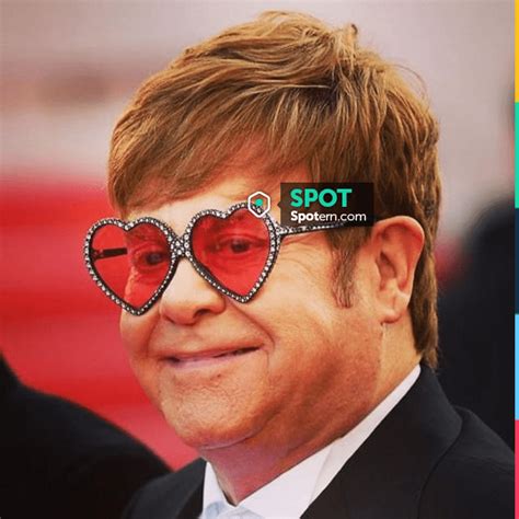 Sun glasses Heart pink rhinestone worn by Elton John on the red carpet of RocketMan on may 16 ...