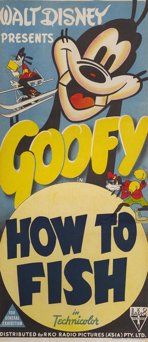 Goofy cartoon how to fish