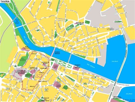 Tavira tourist map - Ontheworldmap.com