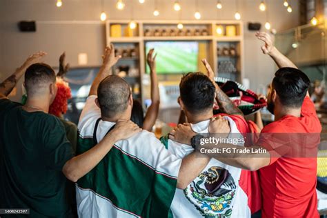 Mexican Fans Celebrating A Goal In Soccer Game At Bar High-Res Stock Photo - Getty Images