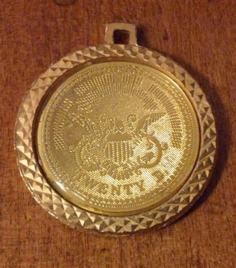 Vintage Twenty Dollar Coin Replica Gold Tone Pendant 1776 | Etsy