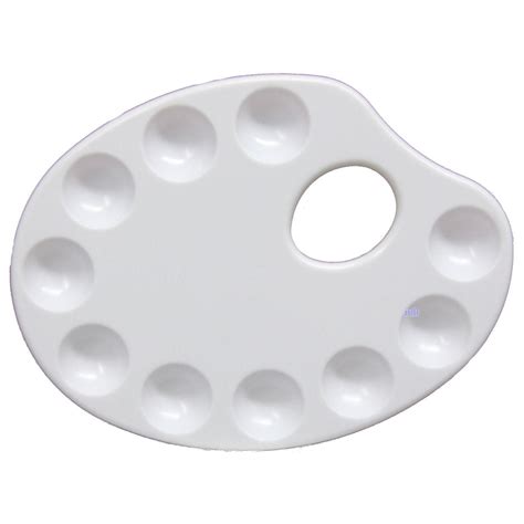 Royal & Langnickel paint palette 10 well oval kidney white plastic | Paint palette, Painted ...