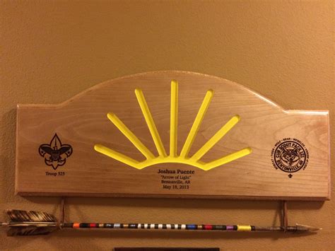 Arrow of Light Recognition Plaque With Your Scout's Info