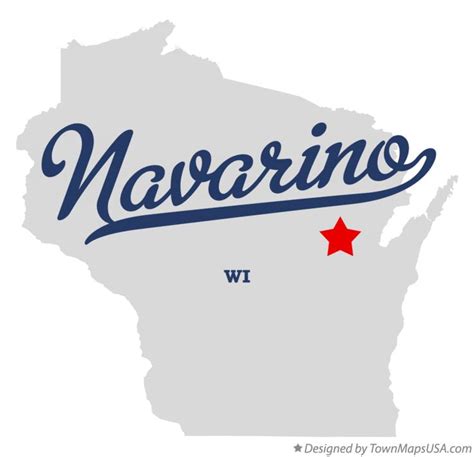 Map of Navarino, WI, Wisconsin