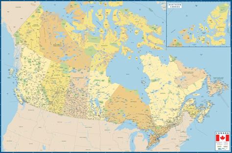 Canada Counties & Districts Map| Digital | Creative Force