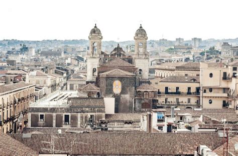 Catania Aerial Cityscape, Traditional Architecture of Sicily, Southern Italy Stock Image - Image ...