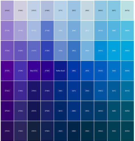 Purple Pantone Color Chart