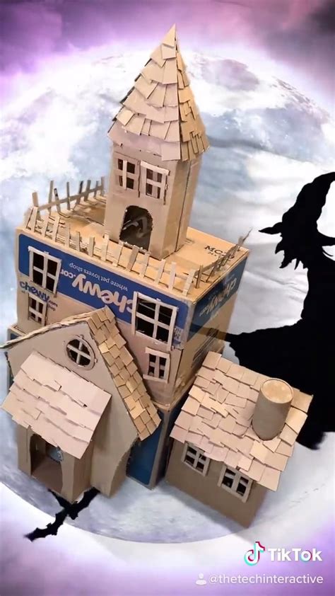 Halloween Activity: Cardboard Haunted House [Video] | Cardboard house ...