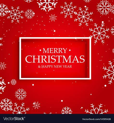 Red background of merry christmas with white Vector Image