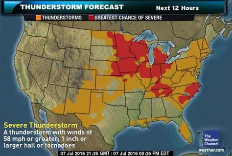 Thunderstorm Forecast | Weather map, Weather, Severe weather