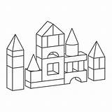 Building Blocks Coloring Page Pages sketch template