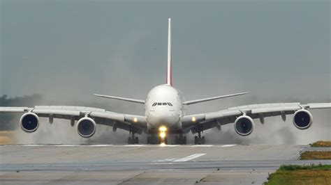 Breathtaking CROSSWIND LANDINGS during at STORM - AIRBUS A380, Boeing 787, GO AROUND (4k) - YouTube