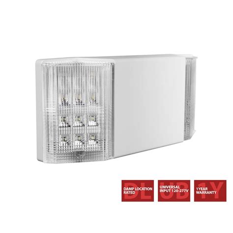 Nicor Lighting NICOR Emergency 2.4-Watt 120-277-Volt LED White Hardwired Emergency Light in the ...