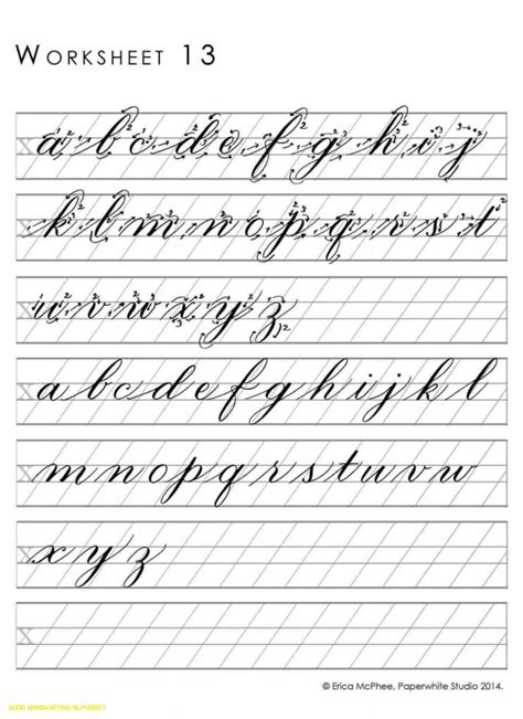 Cursive Manuscript Alphabet | AlphabetWorksheetsFree.com