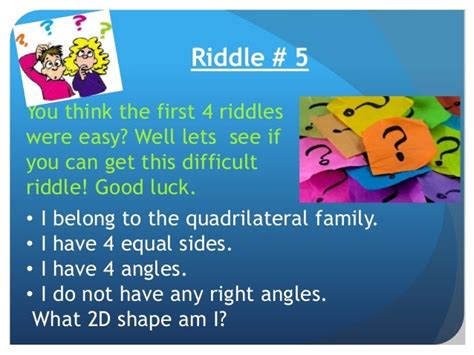 Shapes riddles grade 2