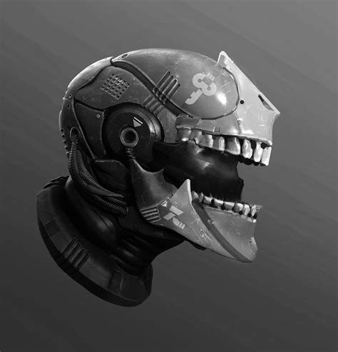 ArtStation - Helmet Sketch 01, Tyler Smith Robot Concept Art, Armor Concept, Helmet Design, Mask ...