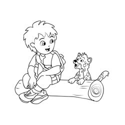 Go Diego Go 1 Coloring Page for Kids - Free Go, Diego, Go! Printable ...