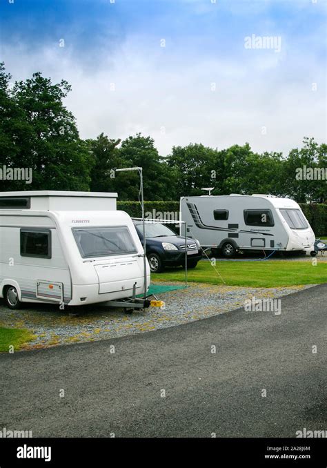 Caravan & Camping site, Dartmoor, Devon, England, UK Stock Photo - Alamy