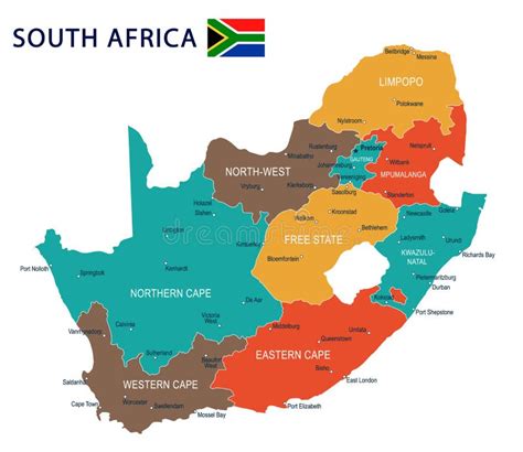 Map Of South Africa Flag South Africa Map With Flag I - vrogue.co
