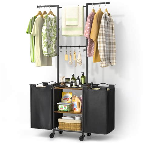 BTERAZ Metal Laundry Cart with Wheels | Wayfair