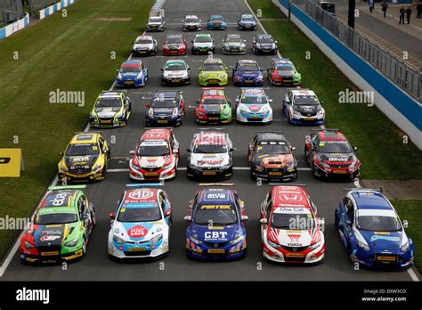 2014 BTCC Grid line up Stock Photo - Alamy