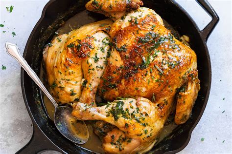 Roasted Lemon Garlic Butter SpatchCock Chicken Recipe — Eatwell101