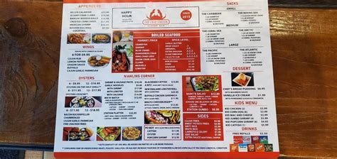 Online Menu of The Crab Station - Arlington Restaurant, Arlington ...