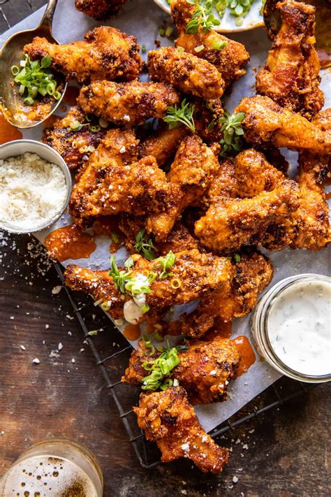 Easy Garlic Parmesan Buffalo Chicken Wings. - Half Baked Harvest