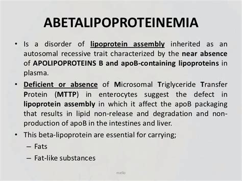 Abetalipoproteinemia