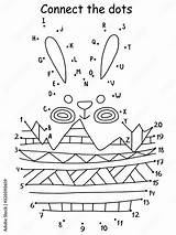 Plakat Funny Small Easter Rabbit And A Half Of Colored Egg coloring  sketch template