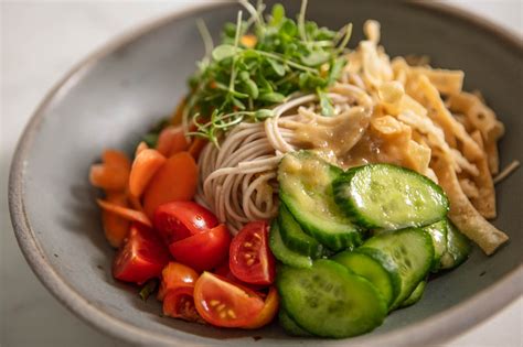 Chilled Soba Noodle Salad with Yuzu Dressing | Recipe | Great salad recipes, Soba noodles salad ...