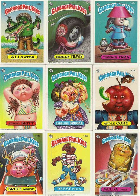 9 Garbage Pail Kids Cards Stickers 1986 Topps Chewing Gum