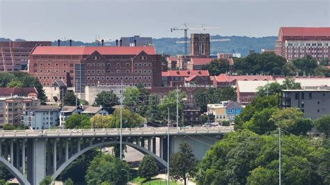 University of Tennessee Campus in Knoxville, Tennessee. Aerial View of Historical Buildings ...