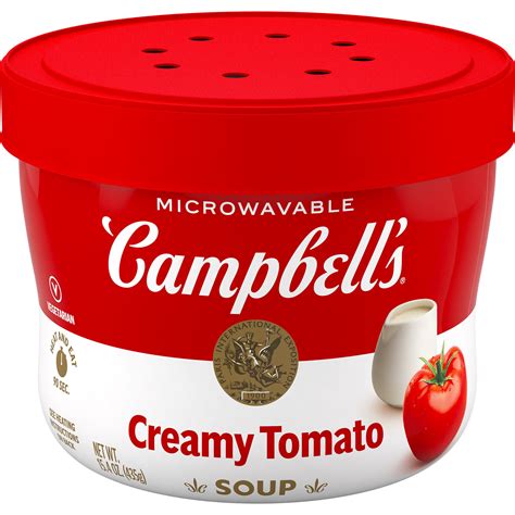 Campbell's Creamy Tomato Soup, 15.4 Oz Microwavable Bowl