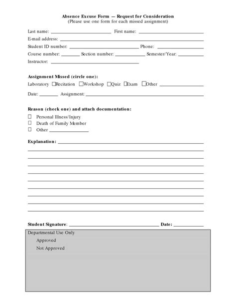 Doctor Excuse Note Template