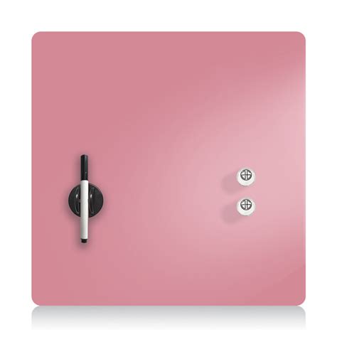 Magnetic Glass Dry Erase Board - 16"x16" - Pink| Toolots