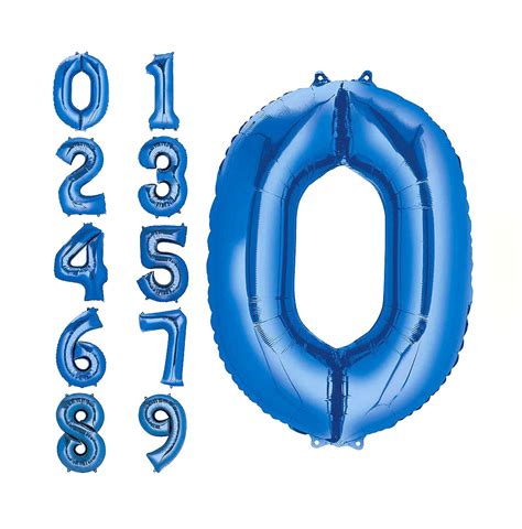 16″ Blue Number Foil Balloon 0-9 – Party Time Dubai